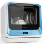 Klarstein Amazonia Mini Vaatwasser - Waterverbruik: 5 Liter - Direct Gebruiksklaar - LED-Display - Stoom- En Droogfunctie - Blauw