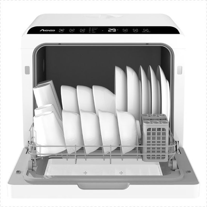 Amenzo® - Mini Vaatwasser - Inclusief App - Energielabel A - 900 Watt - 5 Programma's - Wit - Afwasmachine - Met Waterreservoir