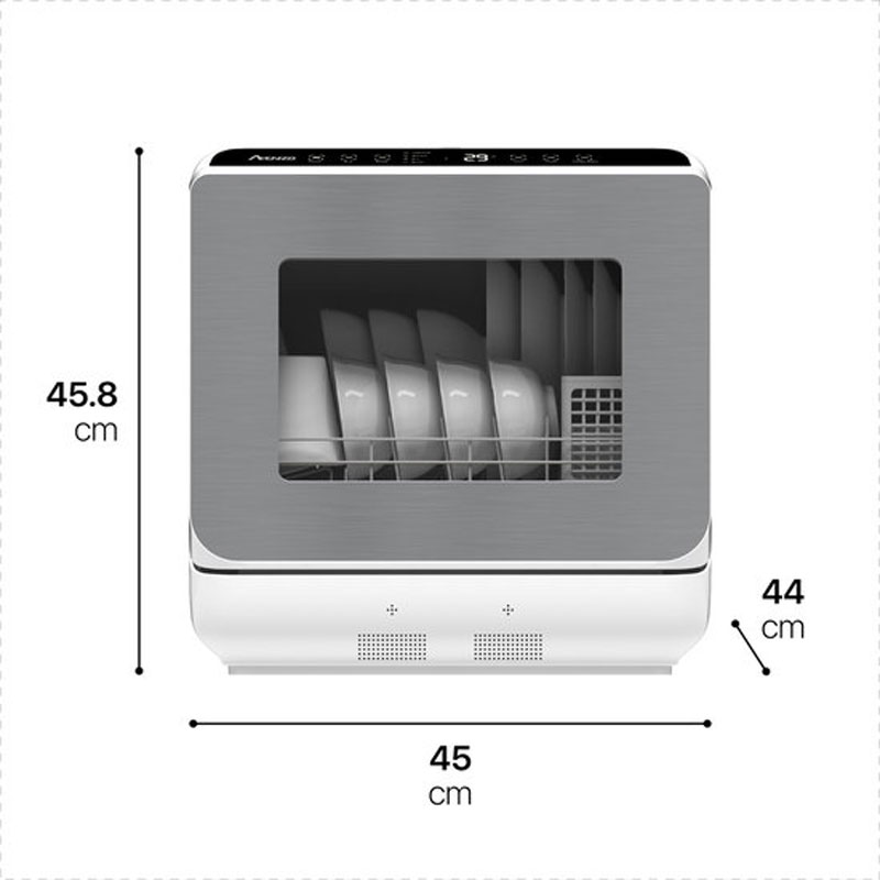Amenzo® - Mini Vaatwasser - Inclusief App - Energielabel A - 900 Watt - 5 Programma's - Wit - Afwasmachine - Met Waterreservoir