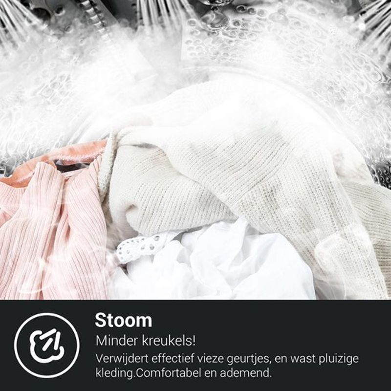 CHiQ CFL100-14586IM3XB Compacte Wasmachine - 10 kg - 1400 TPM - Stoomwassen & Quick Wash - Energieklasse B