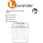 Lowander mini wasmachine 5kg met centrifuge en dubbele trommel - Kleine wasmachine voor Camping | Studenten | Op reis
