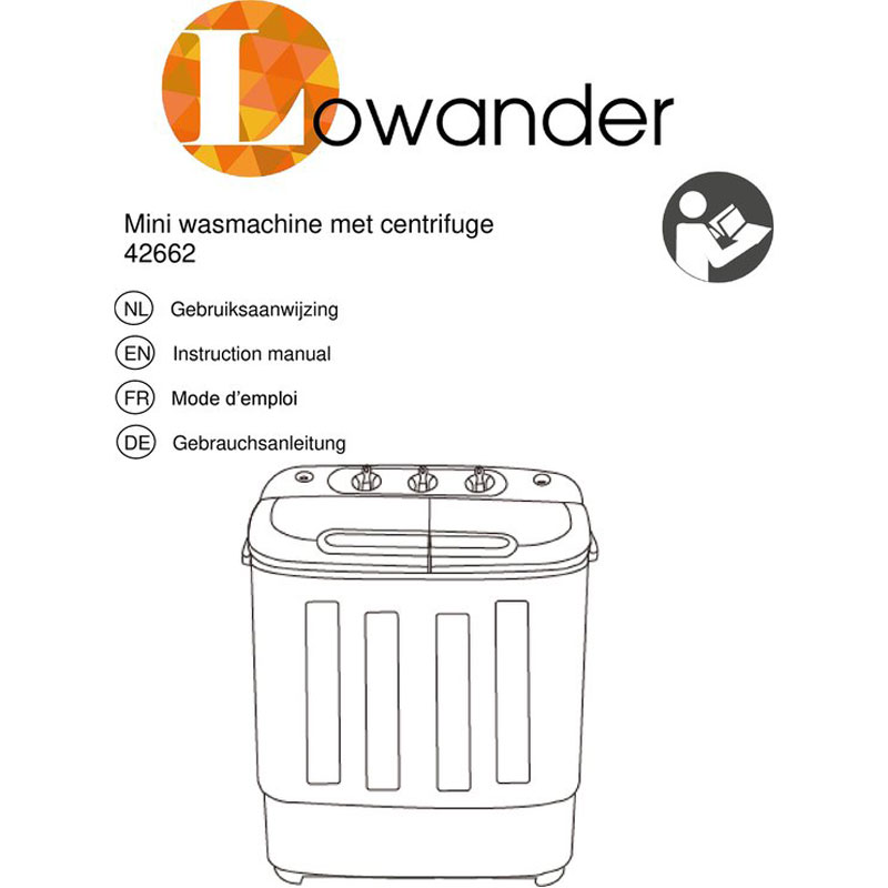 Lowander mini wasmachine 5kg met centrifuge en dubbele trommel - Kleine wasmachine voor Camping | Studenten | Op reis