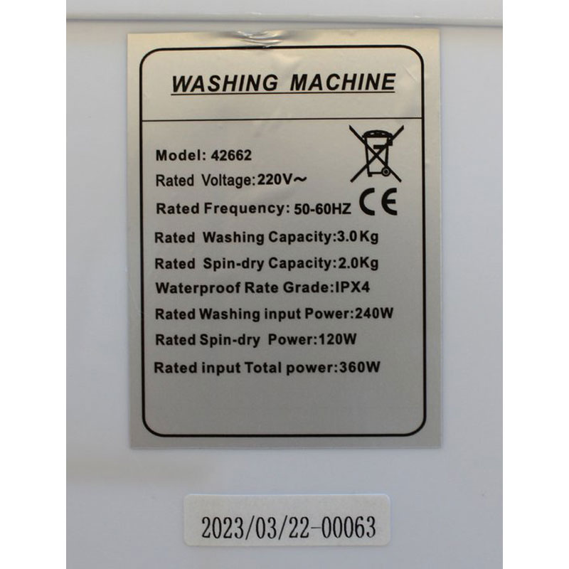 Lowander mini wasmachine 5kg met centrifuge en dubbele trommel - Kleine wasmachine voor Camping | Studenten | Op reis