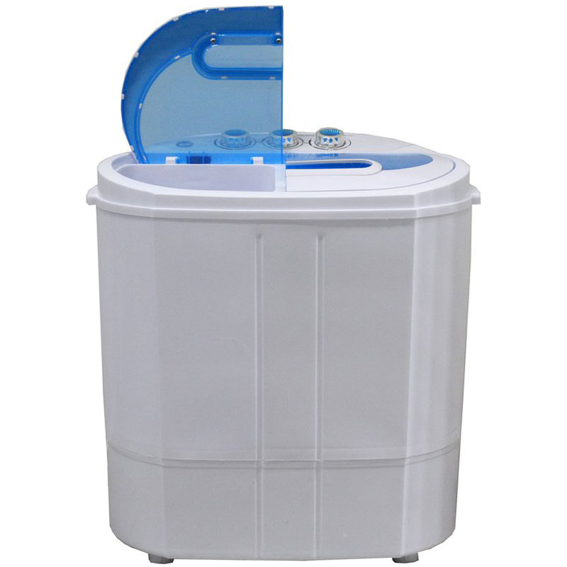 Lowander mini wasmachine 5kg met centrifuge en dubbele trommel - Kleine wasmachine voor Camping | Studenten | Op reis