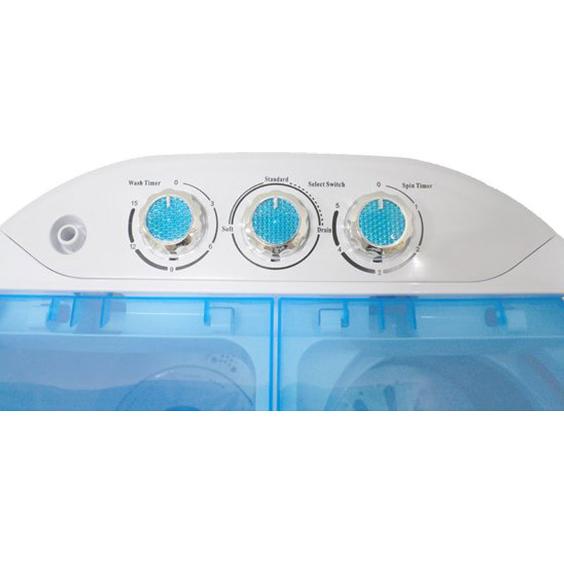 Lowander mini wasmachine 5kg met centrifuge en dubbele trommel - Kleine wasmachine voor Camping | Studenten | Op reis