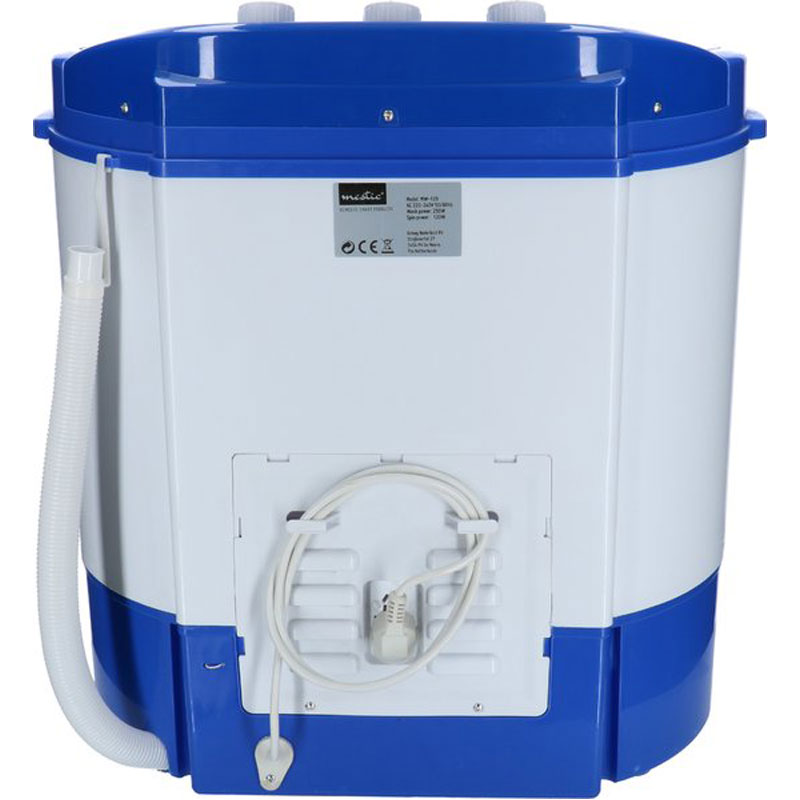 Mestic MW-120 Camping Wasmachine/Centrifuge Combinatie - 230V - 2 Wasprogramma's - 3,5kg capaciteit - Stil en energiezuinig
