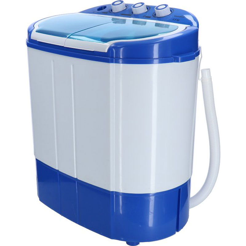 Mestic MW-120 Camping Wasmachine/Centrifuge Combinatie - 230V - 2 Wasprogramma's - 3,5kg capaciteit - Stil en energiezuinig