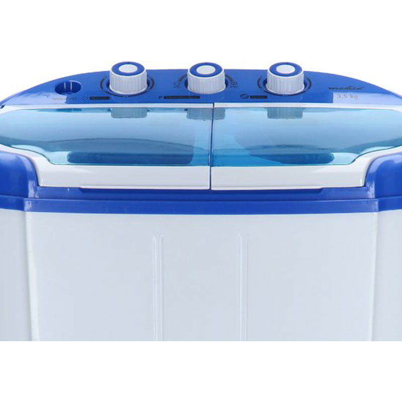 Mestic MW-120 Camping Wasmachine/Centrifuge Combinatie - 230V - 2 Wasprogramma's - 3,5kg capaciteit - Stil en energiezuinig