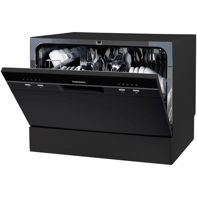 Tomado TDW5501B - Mini vaatwasser - Vrijstaand - 6 couverts - 5 programma's - Zwart