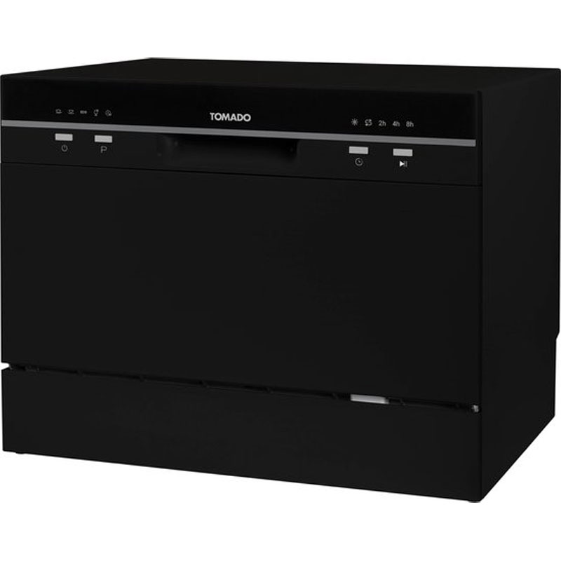 Tomado TDW5501B - Mini vaatwasser - Vrijstaand - 6 couverts - 5 programma's - Zwart