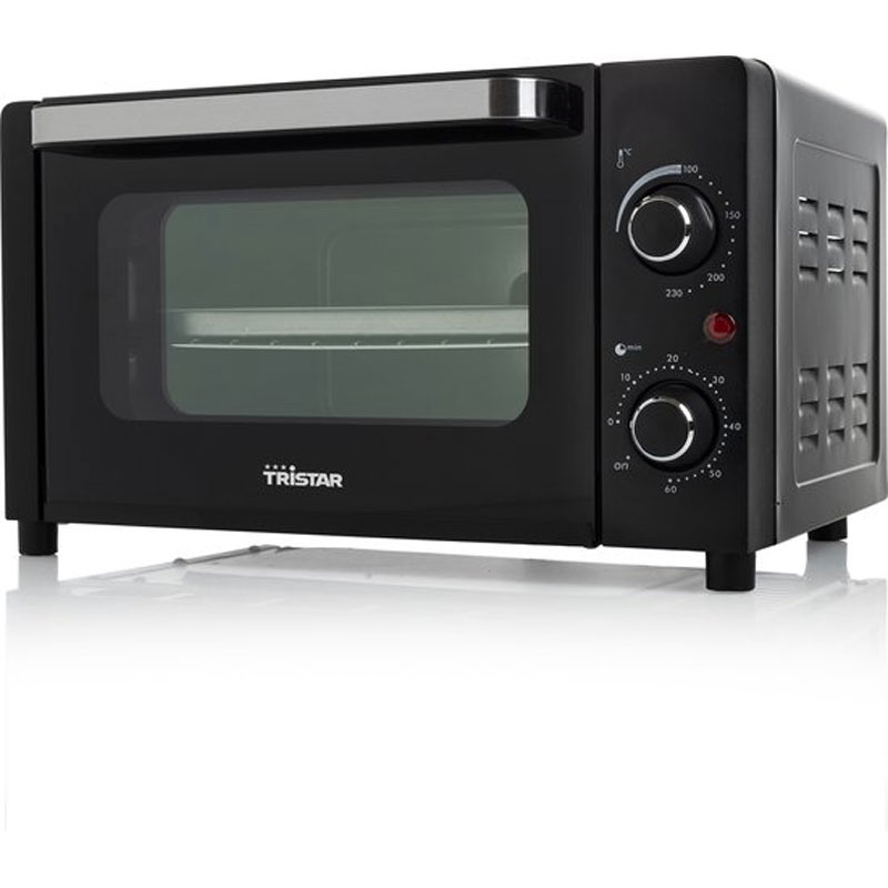 Camping Oven Tristar OV-3615 - Oven 10 Liter - 800 watt - Vrijstaande kleine oven met accessoires - Regelbare thermostaat: 100⁰ tot 230⁰ - Geschikt voor camping - Inclusief bakplaat, grillrooster en handvat - Zwart