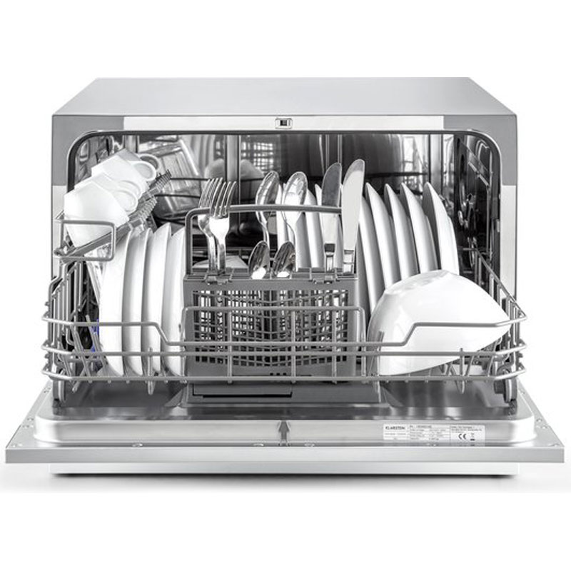 Klarstein Amazonia 6 - Mini vaatwasser - Vrijstaand - Afwasmachine - 6 programma's - 55 x 43,5 x 49,5 cm - Zilver