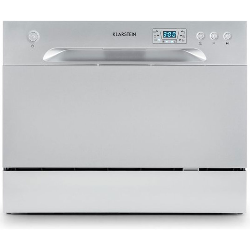 Klarstein Amazonia 6 - Mini vaatwasser - Vrijstaand - Afwasmachine - 6 programma's - 55 x 43,5 x 49,5 cm - Zilver