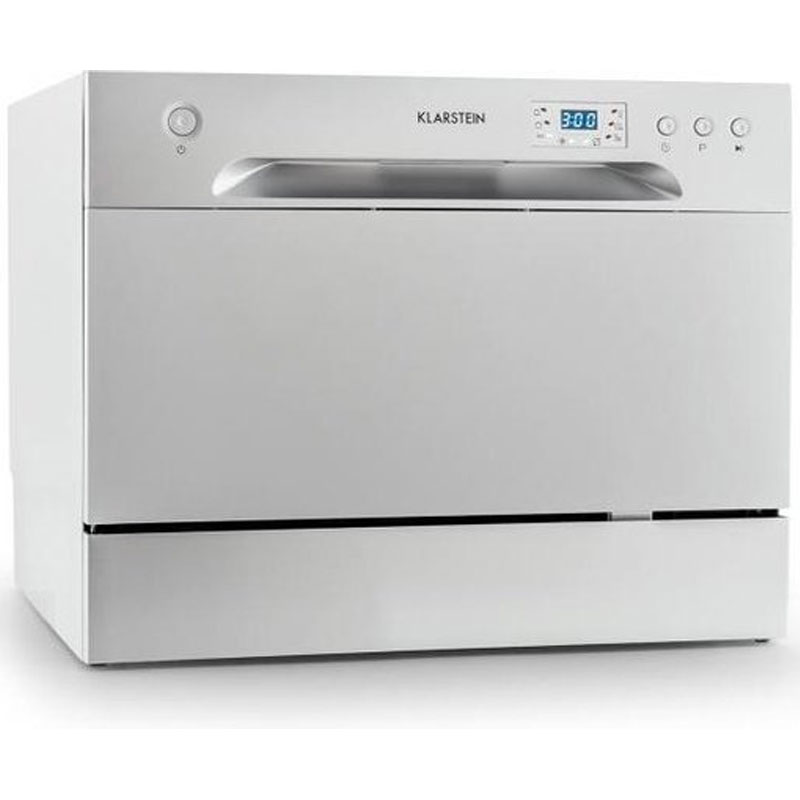 Klarstein Amazonia 6 - Mini vaatwasser - Vrijstaand - Afwasmachine - 6 programma's - 55 x 43,5 x 49,5 cm - Zilver