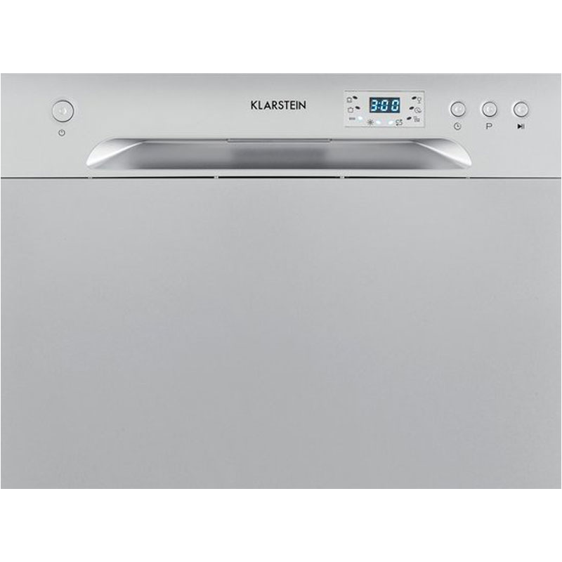 Klarstein Amazonia 6 - Mini vaatwasser - Vrijstaand - Afwasmachine - 6 programma's - 55 x 43,5 x 49,5 cm - Zilver