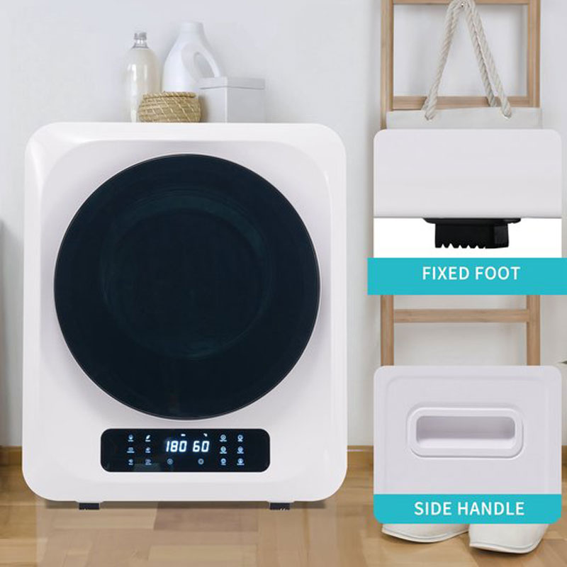 Merax Mini Wasdroger met Wandmontage - Droger tot 4 kg Capaciteit - 6 Programma's - Energieklasse C - Wit