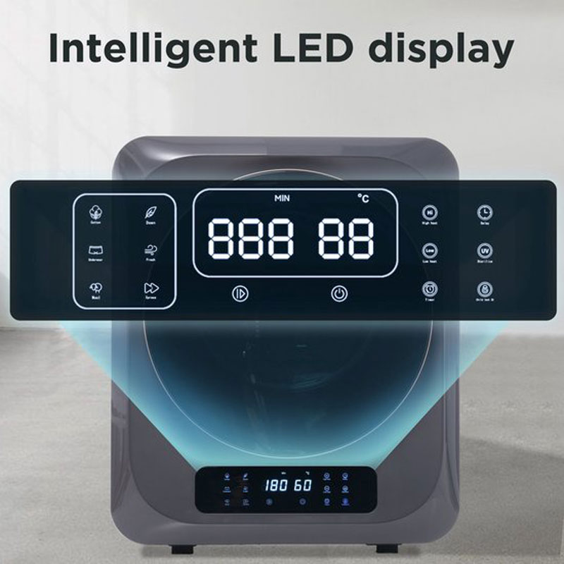 Merax Mini Wasdroger met Wandmontage - Droger tot 4 kg Capaciteit - Energieklasse C - Grijs