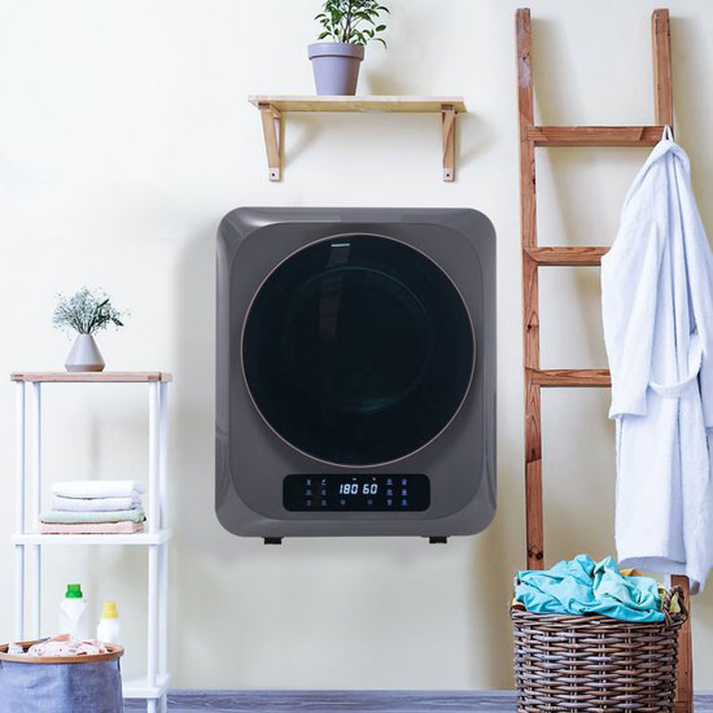 Merax Mini Wasdroger met Wandmontage - Droger tot 4 kg Capaciteit - Energieklasse C - Grijs