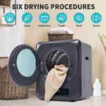 Merax Mini Wasdroger met Wandmontage - Droger tot 4 kg Capaciteit - Energieklasse C - Grijs