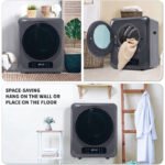 Merax Mini Wasdroger met Wandmontage - Droger tot 4 kg Capaciteit - Energieklasse C - Grijs