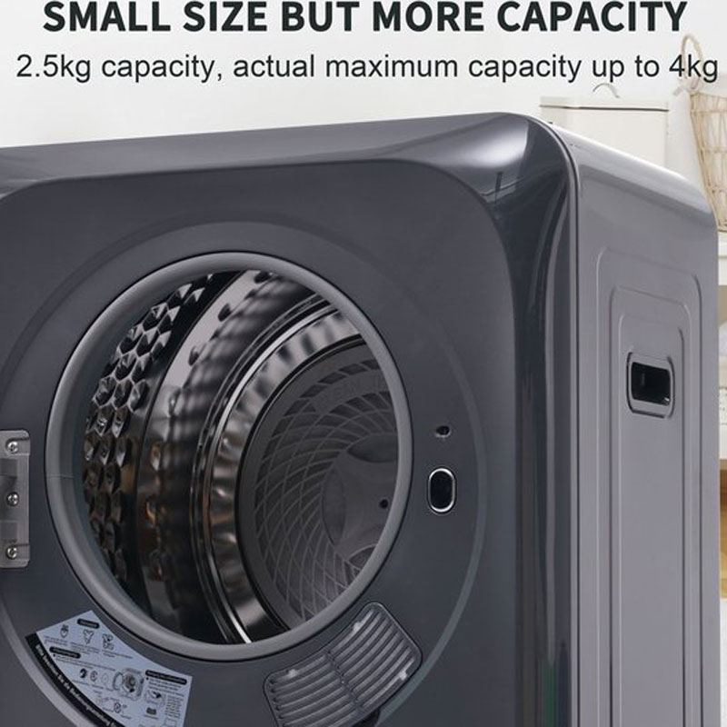 Merax Mini Wasdroger met Wandmontage - Droger tot 4 kg Capaciteit - Energieklasse C - Grijs