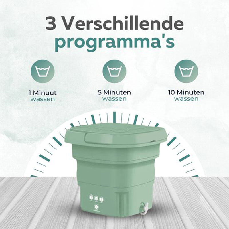 Mini wasmachine - Met Droogrek - Camping wasmachine - Opvouwbare wasmachine - Handwasmachine - Fruitwasser - Kampeer wasmachine - Wasdroger