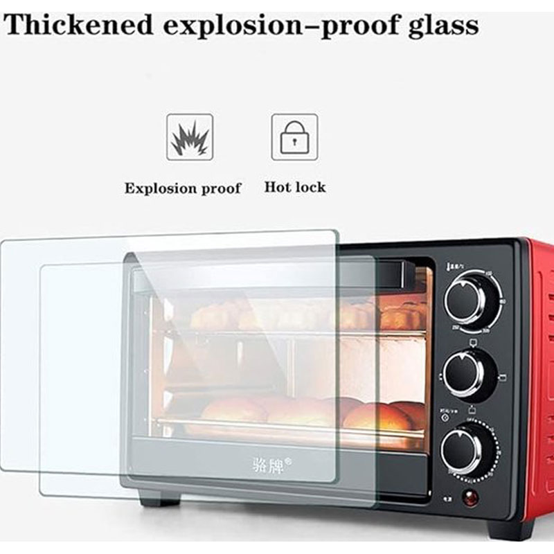 SMH LINE® Vrijstaande Oven - 45L - 1800W - Camping oven - Convectie Mini Oven - Geëmailleerde Holte - Hetelucht & Grillfunctie - Zwart