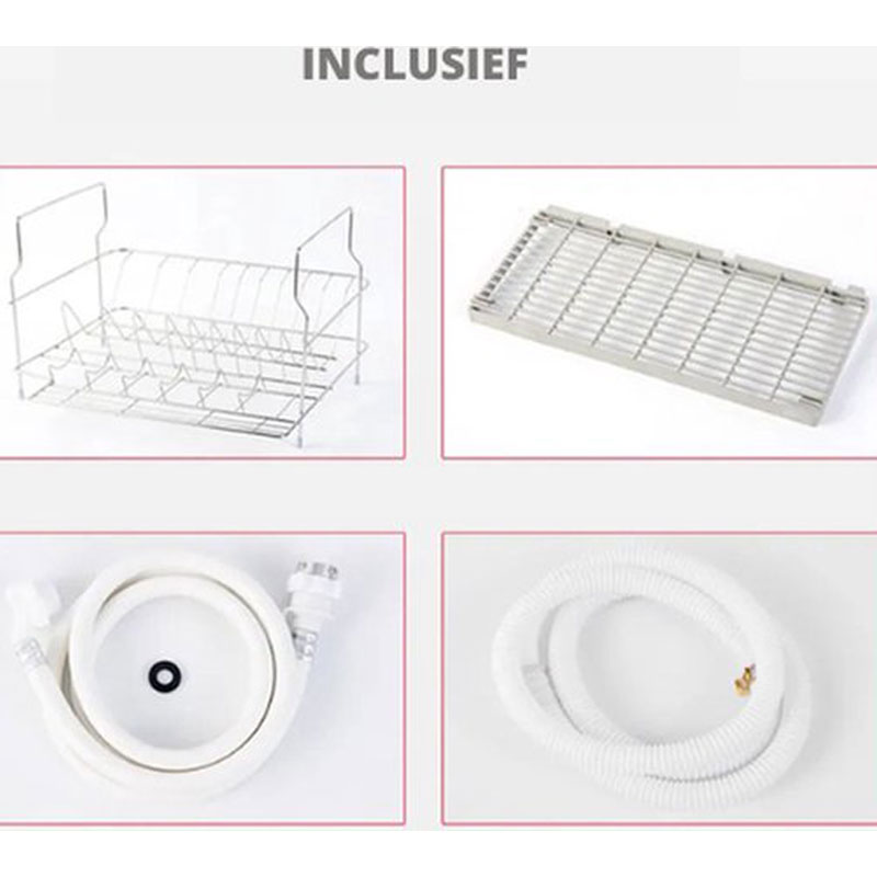 Thewooshop - mini vaatwasser - kleine vaatwasser - smalle vaatwasser - campingvaatwasser - mini afwasmachine - caravan - camper- camping vaatwasser - 13,6 kg - 420 x 380 x 460 mm