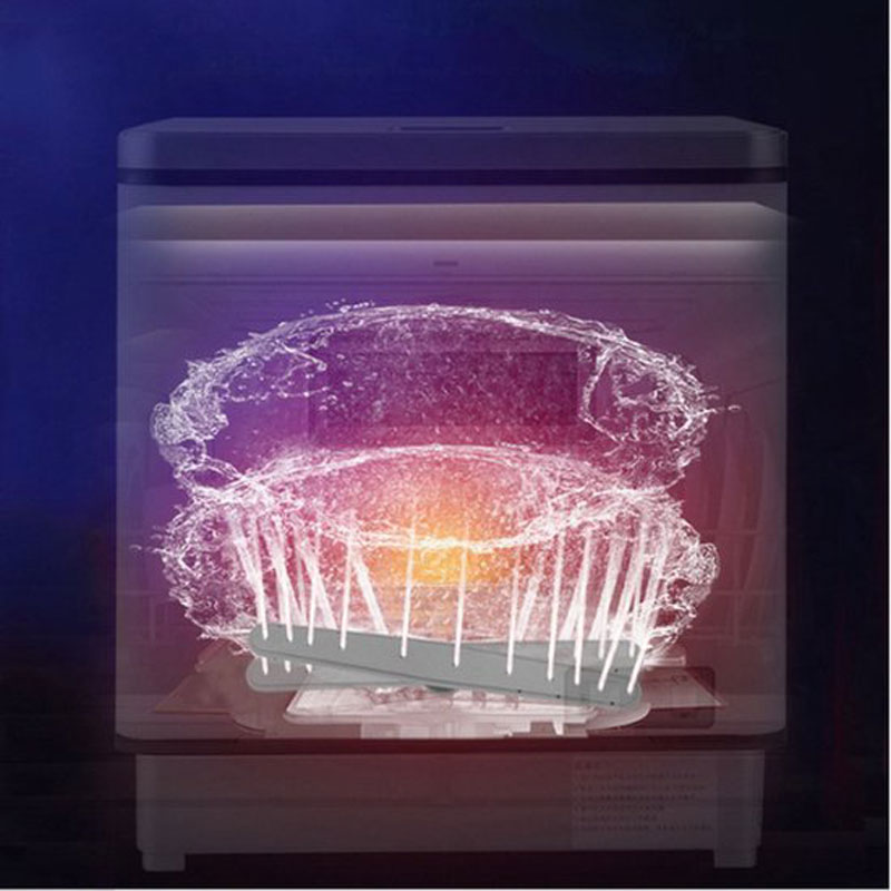 Thewooshop - mini vaatwasser - kleine vaatwasser - smalle vaatwasser - campingvaatwasser - mini afwasmachine - caravan - camper- camping vaatwasser - 13,6 kg - 420 x 380 x 460 mm