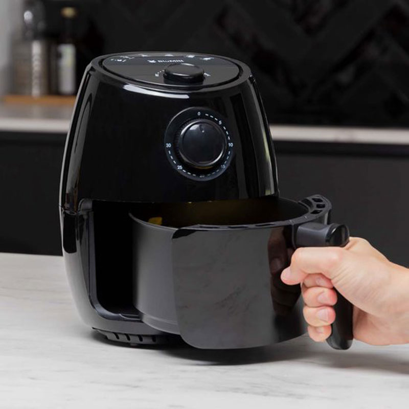 BluMill Mini Airfryer - Compacte Heteluchtfriteuse - Airfyer 2 Personen - 1000W - 2L