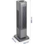 Clean Air Optima® CA-904G - 2in1 Design Ventilator Elektrische Kachel - Verwarmen en Koelen - Stoffilter - Draaicirkel (oscillatie): 80º - Digitale thermostaat instelbaar 15-35°C