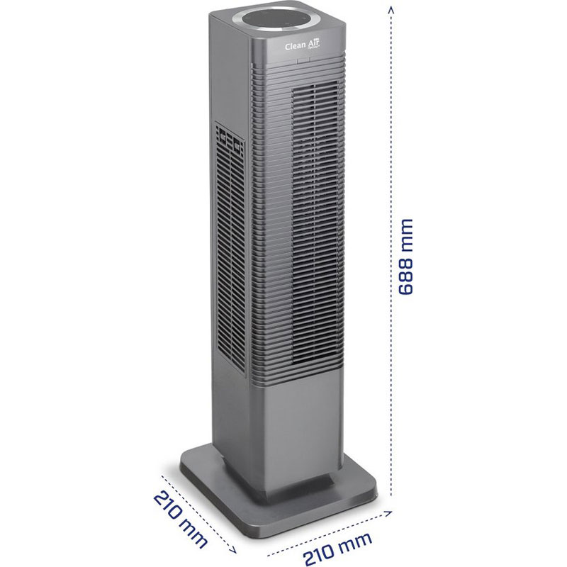 Clean Air Optima® CA-904G - 2in1 Design Ventilator Elektrische Kachel - Verwarmen en Koelen - Stoffilter - Draaicirkel (oscillatie): 80º - Digitale thermostaat instelbaar 15-35°C