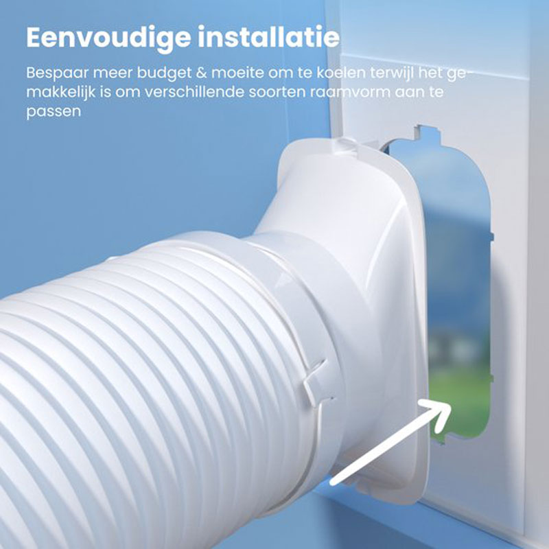 Comfee Mini Airconditioning met Mobiele APP - Geschikt voor Ontvochtiging - 9000 BTU - Geschikt voor Ruimtes tot 88m - Airconditioning Raamafdichting - HEPA-filter - Natuurlijk Koelmiddel - Geen Verwarmfunctie