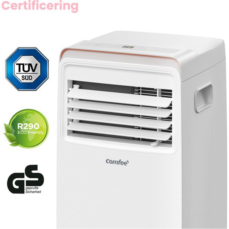 Comfee Mini Airconditioning met Mobiele APP - Geschikt voor Ontvochtiging - 9000 BTU - Geschikt voor Ruimtes tot 88m - Airconditioning Raamafdichting - HEPA-filter - Natuurlijk Koelmiddel - Geen Verwarmfunctie