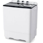 Costway XL Camping Washing Machine - Double Drum 6.5 kg Wash & 2 kg Spin Capacity - Compact Washing Machine - Student Washing Machine Black