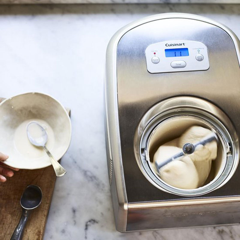 Cuisinart Ice Cream & Gelato Professional Ice Cream Machine ICE100E - 2 Mixing Paddles - Professional Compressor - 1.5 Liter - Silver Gray