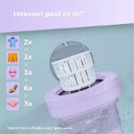 Delugo® Mini Wasmachine - Opvouwbaar - Met Centrifuge - Kleine Camping Wasmachine - Incl. Knijpers - 8L - Paars