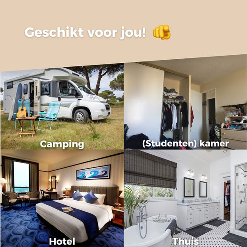 Delugo® Mini Wasmachine - Opvouwbaar - Met Centrifuge - Kleine Camping Wasmachine - Incl. Knijpers - 8L - Wit