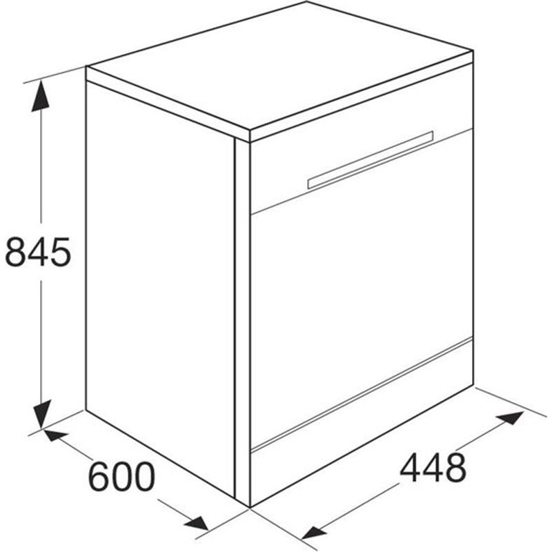 ETNA VWV147SWIT - Smalle vrijstaande vaatwasser - Wit