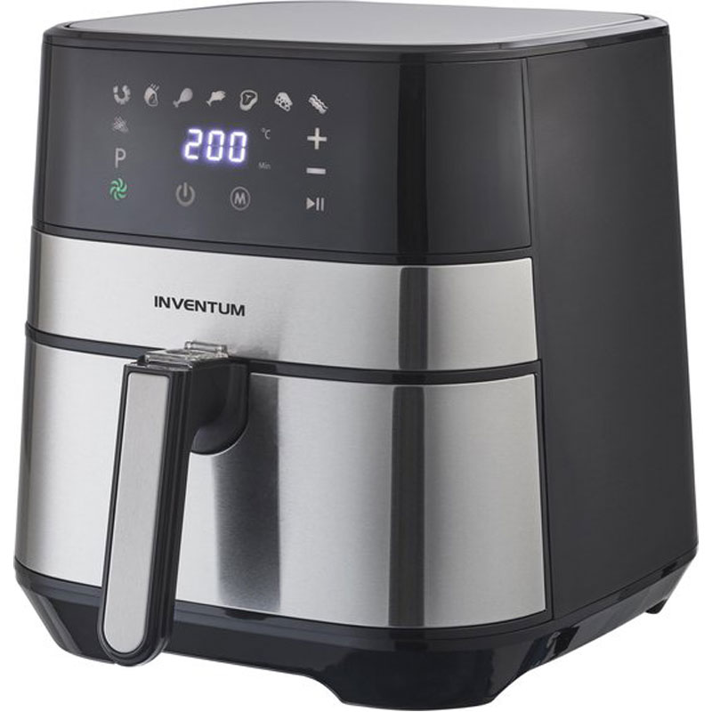 Inventum GF500HLD Airfryer - Hetelucht friteuse - 5 liter - 80 tot 200 C - 1700 watt - Zwart RVS