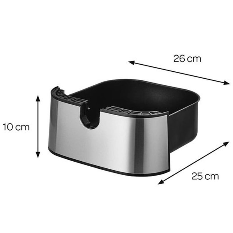 Inventum GF500HLD Airfryer - Hetelucht friteuse - 5 liter - 80 tot 200 C - 1700 watt - Zwart RVS