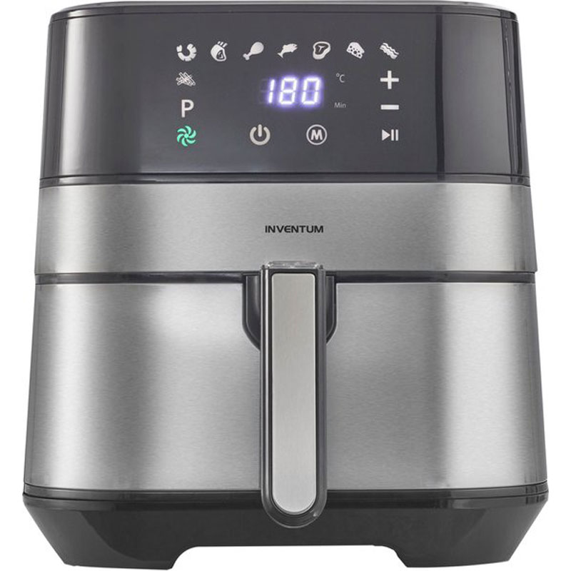 Inventum GF500HLD Airfryer - Hetelucht friteuse - 5 liter - 80 tot 200 C - 1700 watt - Zwart RVS