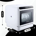 Kicinn Mini Vaatwasser - Vaatwasser - Vaatwasser Vrijstaand - Afwasmachine - Camping Vaatwasser - Wit