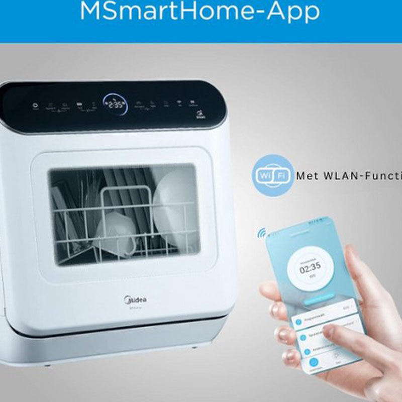 MIDEA ST Mini Vaatwasser - Vrijstaande Vaatwasser - Mini Vaatwasser Met Waterreservoir - Mini Vaatwassers - Kleine vaatwasser - Vrijstaande vaatwasser