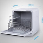 MIDEA ST Mini Vaatwasser - Vrijstaande Vaatwasser - Mini Vaatwasser Met Waterreservoir - Mini Vaatwassers - Kleine vaatwasser - Vrijstaande vaatwasser