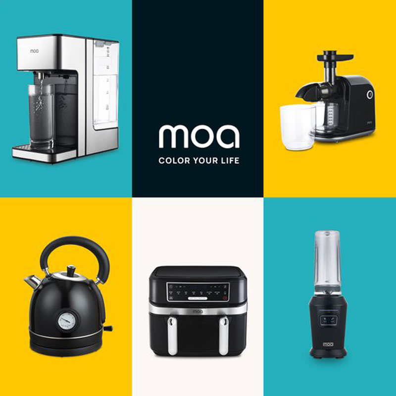 MOA Mini Blender - Blender to Go - Smoothie Maker - 2 To-Go Bekers 600 ml - 800W - Zwart
