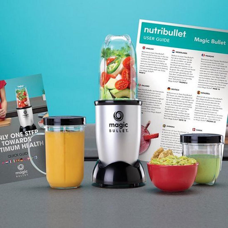 Magic Bullet Original - Blender - Incl. To Go Bekers - met Digitaal Receptenboek - Zilver