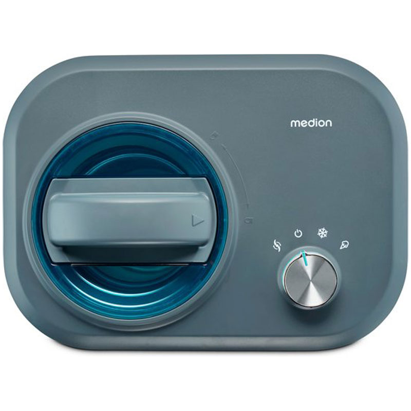 Medion Ice Cream Maker MD 10169, capacity for 1 L of ice cream - no pre-cooling required - removable aluminium ice cream reservoir - suitable for preparing ice cream-frozen yoghurt & sorbet