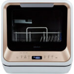 Medion Mini Afwasmachine, tafelmodel, vaatwasser, 2 couverts, werkt met/zonder wateraansluiting, 6 reinigingsprogramma's, starttijdkeuze, vrijstaand, MD 37217 [Energieklasse G]