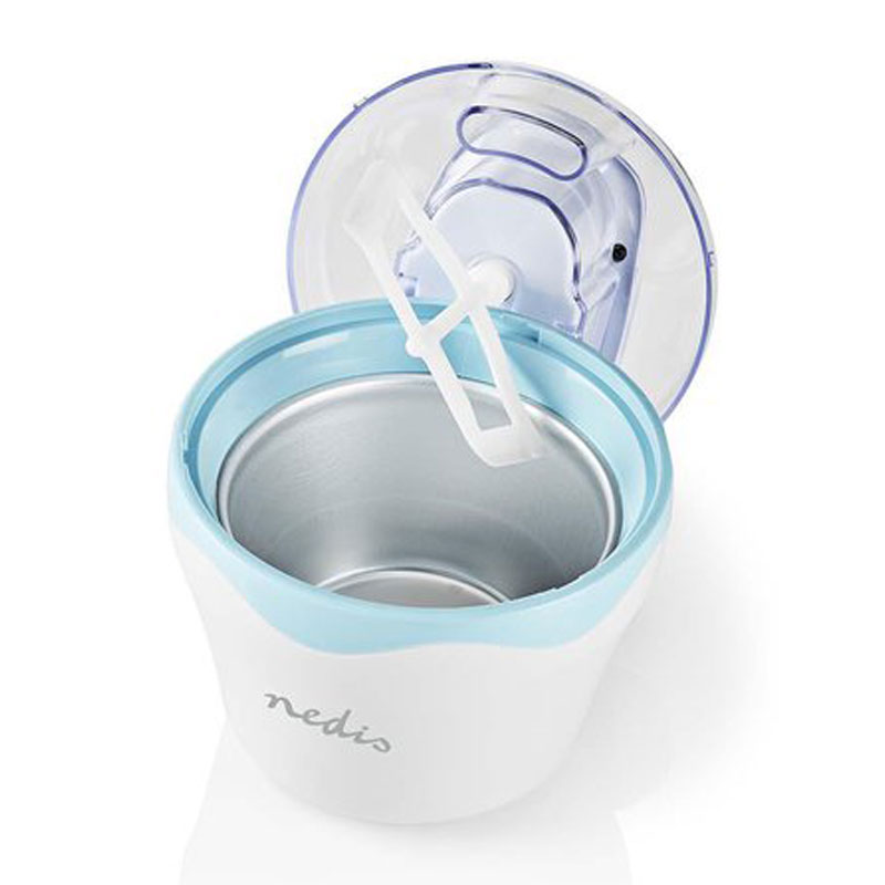Nedis Ice Cream Maker - 1.2 l - Blue White - Aluminum Plastic